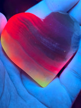 Load image into Gallery viewer, Rainbow Onyx Glow Heart Small