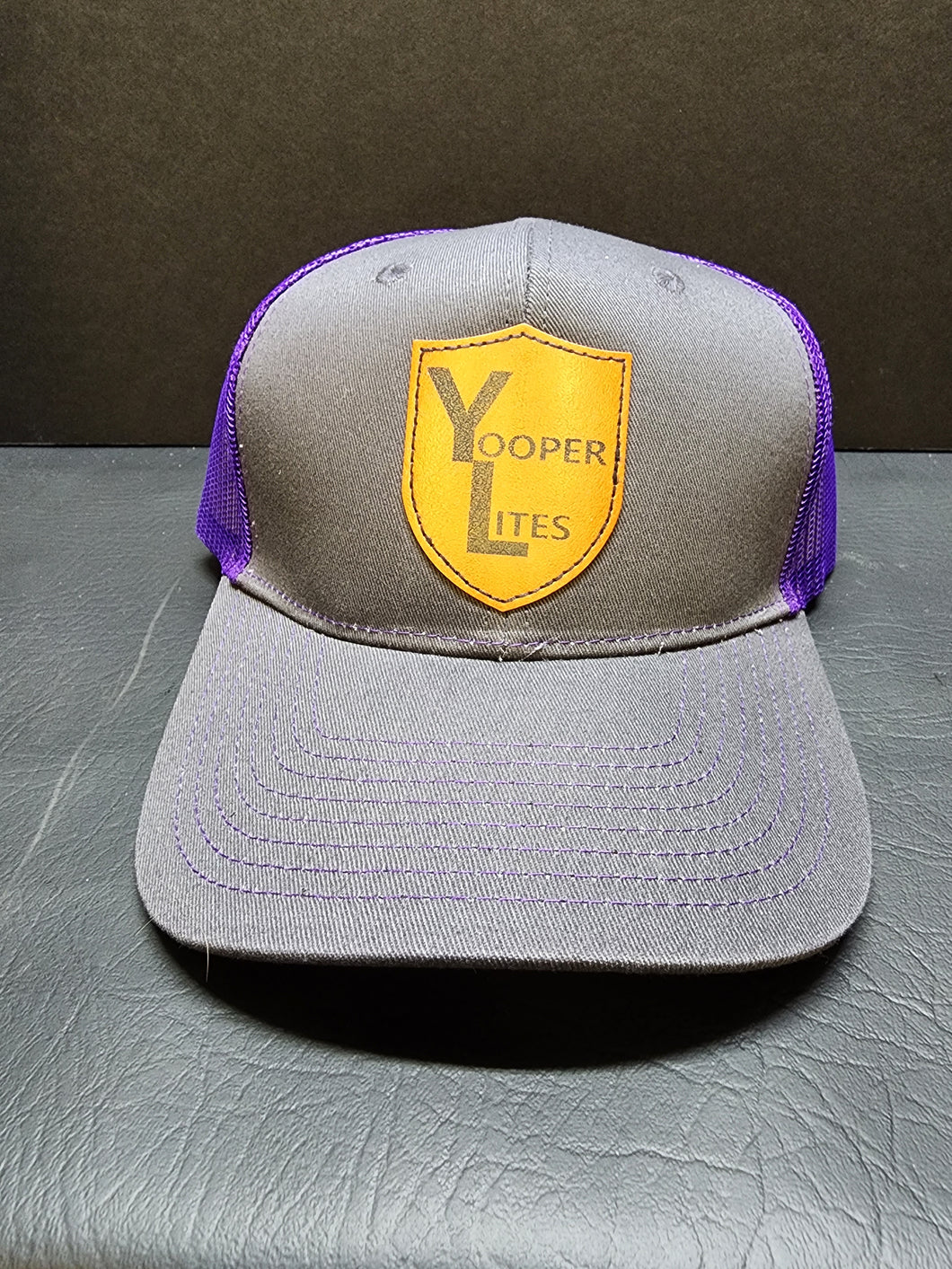 Yooperlites Purple hat with Shield patch