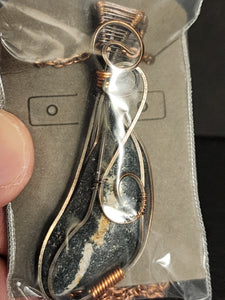 #25 Yooperlites Copper wire wrapped pendant