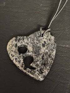 #27 Yooperlites Heart Semi Colon Necklace