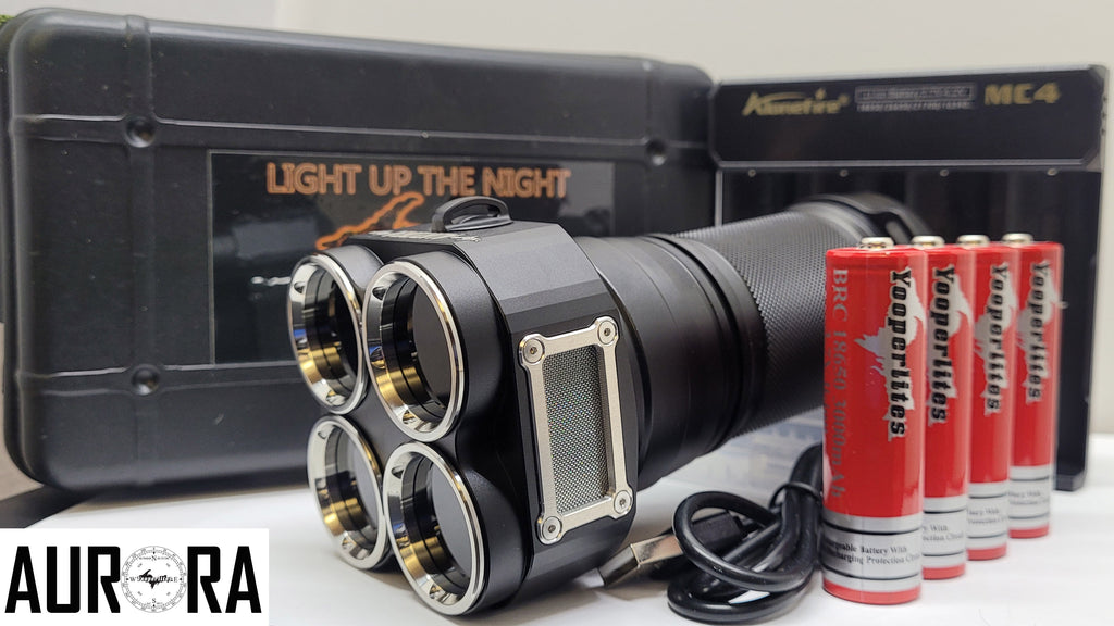 Yooperlites AURORA 365nm UV Flashlight w/ Active Cooling Technology