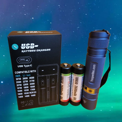 Yooperlites S2+ 6-watt 365nm UV Flashlight package