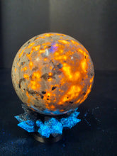 Load image into Gallery viewer, "STARRY NIGHT SYENITE"Yooperlites sphere by Erik Rintamaki