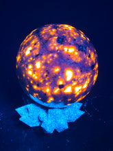 Load image into Gallery viewer, "STARRY NIGHT SYENITE"Yooperlites sphere by Erik Rintamaki
