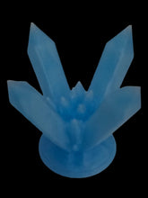 Load image into Gallery viewer, 4 Crystal Blue Glow Sphere and rock holder