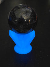 Load image into Gallery viewer, 4 Crystal Blue Glow Sphere and rock holder