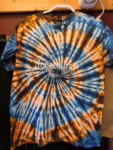 Load image into Gallery viewer, Yooperlites tye dye Glow in the dark logo short sleeve t shirt