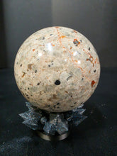 Load image into Gallery viewer, "STARRY NIGHT SYENITE"Yooperlites sphere by Erik Rintamaki