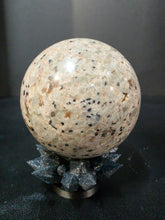 Load image into Gallery viewer, "STARRY NIGHT SYENITE"Yooperlites sphere by Erik Rintamaki