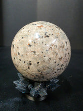 Load image into Gallery viewer, "STARRY NIGHT SYENITE"Yooperlites sphere by Erik Rintamaki