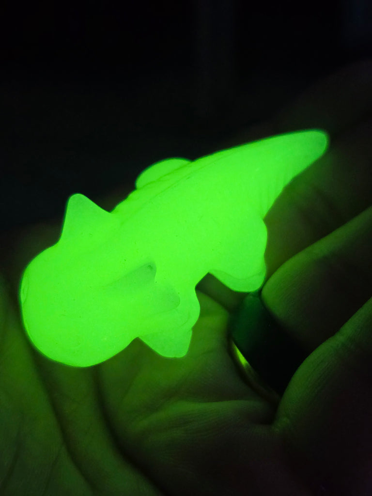 Glow in the dark Lizard carving