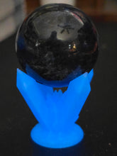 Load image into Gallery viewer, 4 Crystal Blue Glow Sphere and rock holder