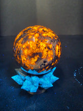 Load image into Gallery viewer, "TIGER FIRE" Yooperlites Sphere by Erik Rintamaki