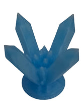 Load image into Gallery viewer, 4 Crystal Blue Glow Sphere and rock holder