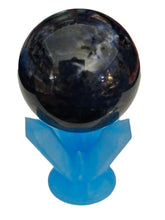 Load image into Gallery viewer, 4 Crystal Blue Glow Sphere and rock holder
