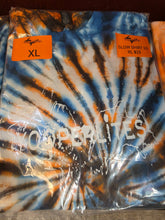 Load image into Gallery viewer, Yooperlites tye dye Glow in the dark logo short sleeve t shirt