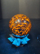 Load image into Gallery viewer, "TIGER FIRE" Yooperlites Sphere by Erik Rintamaki