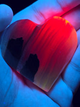 Load image into Gallery viewer, Rainbow Onyx Glow Heart Small