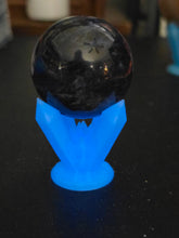 Load image into Gallery viewer, 4 Crystal Blue Glow Sphere and rock holder