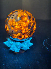 Load image into Gallery viewer, "TIGER FIRE" Yooperlites Sphere by Erik Rintamaki