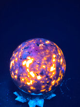 Load image into Gallery viewer, "STARRY NIGHT SYENITE"Yooperlites sphere by Erik Rintamaki