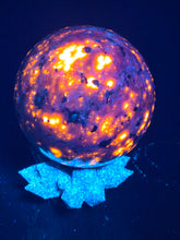 Load image into Gallery viewer, "STARRY NIGHT SYENITE"Yooperlites sphere by Erik Rintamaki