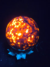 Load image into Gallery viewer, "STARRY NIGHT SYENITE"Yooperlites sphere by Erik Rintamaki