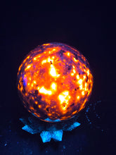 Load image into Gallery viewer, "STARRY NIGHT SYENITE"Yooperlites sphere by Erik Rintamaki
