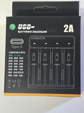 Load image into Gallery viewer, 4 slot USBC Charger for all Yooperlites Rechargeable batteries