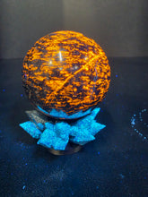 Load image into Gallery viewer, "TIGER FIRE" Yooperlites Sphere by Erik Rintamaki