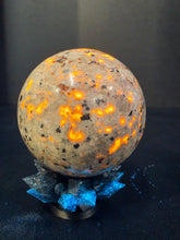 Load image into Gallery viewer, "STARRY NIGHT SYENITE"Yooperlites sphere by Erik Rintamaki