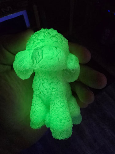 5 inch Glow in the Dark Poodle Dog