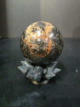 Load image into Gallery viewer, "TIGER FIRE" Yooperlites Sphere by Erik Rintamaki