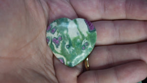 Ruby in Fuschite large heart shapes