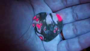 Ruby in Fuschite large heart shapes