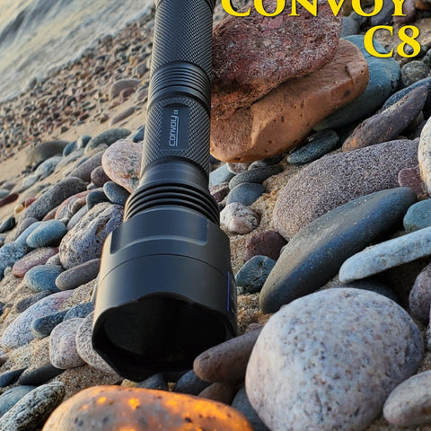 C8 Convoy Longwave 365nm Filtered UV Flashlight - Yooperlite Hunter Package w/ 2 slot usb charger
