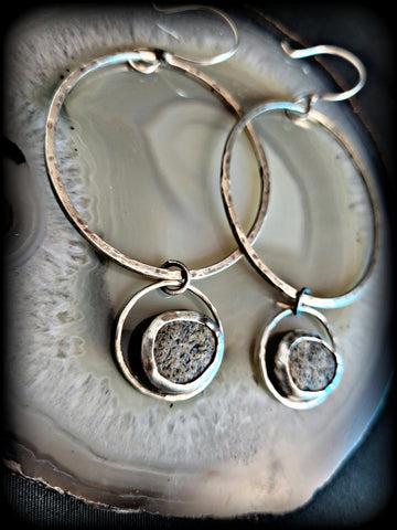 Yoop Hoops Yooperlites Earrings - Sterling Silver - Rakkaus Studio